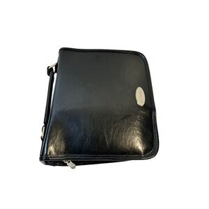 CD Projects CD DVD Media Storage Binder Black Faux Leather Zip Case Organizer